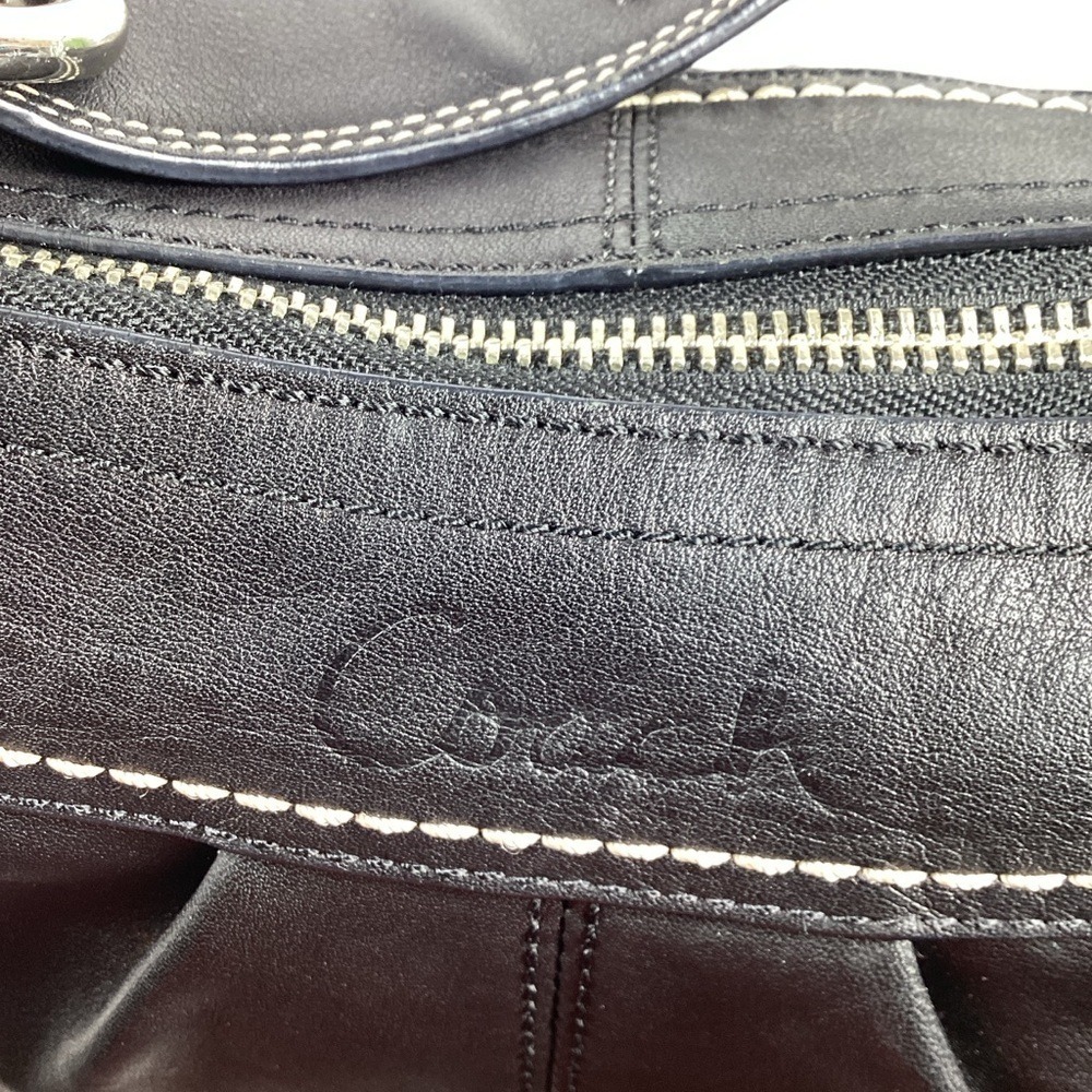 Coach Y2K‎ #13730 Vintage Soho Black Leather  Shoulder Bag with Silver Purse - Picture 11 of 14